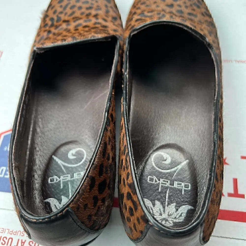 Dansko Olivia Pony Hair On Loafers Cheetah Print - Picture 8 of 16